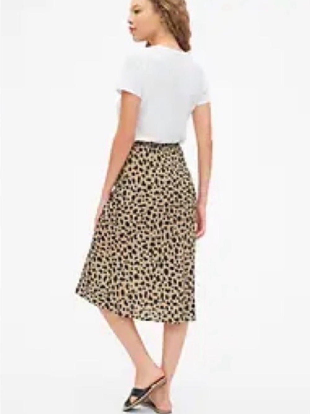 Gap Leopard Print Midi Skirt - Side Slit - Picture 2 of 8